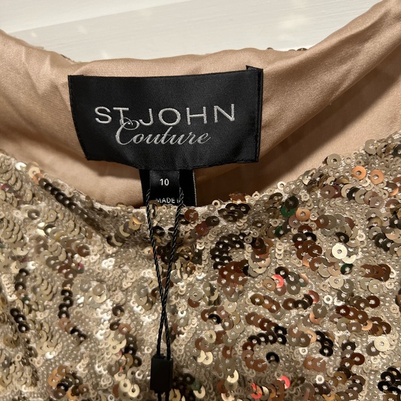 St. John Gold Sequin Top - Picture 3 of 4